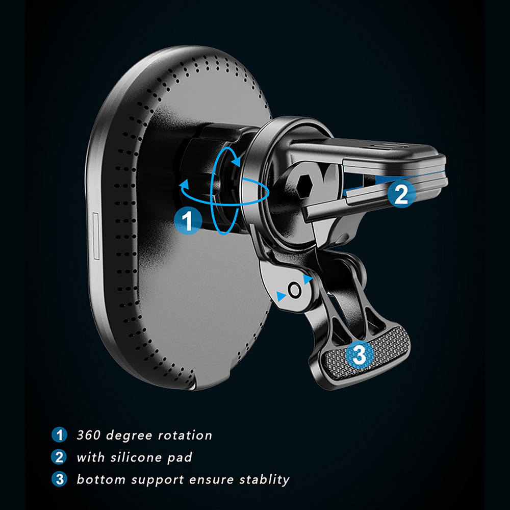 FDGAO Magnetic Car Wireless Charger Mount 15W Fast Charging Phone Hoder For iPhone 13 12 Max Pro Mini Magnet Qi Chargers Stand