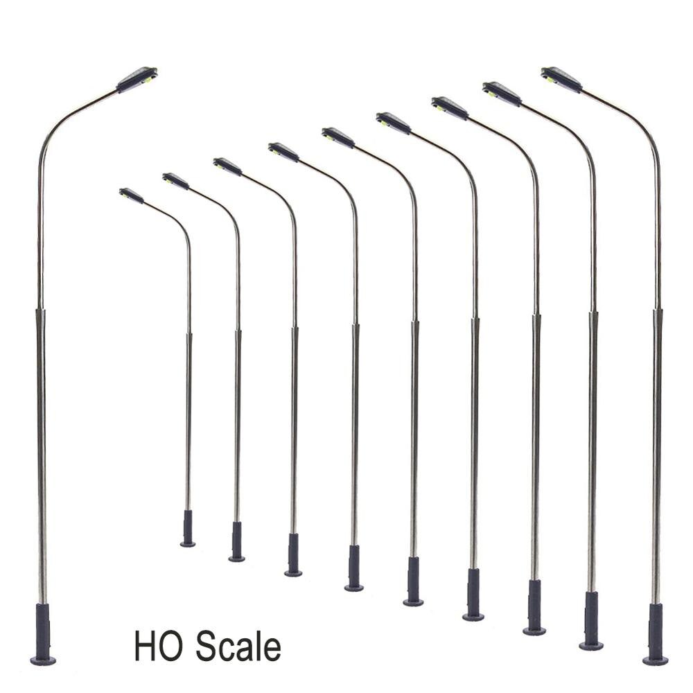 20pcs Ho Scale Model Railway Train Lamp Post Street Lights for Scene Modelling