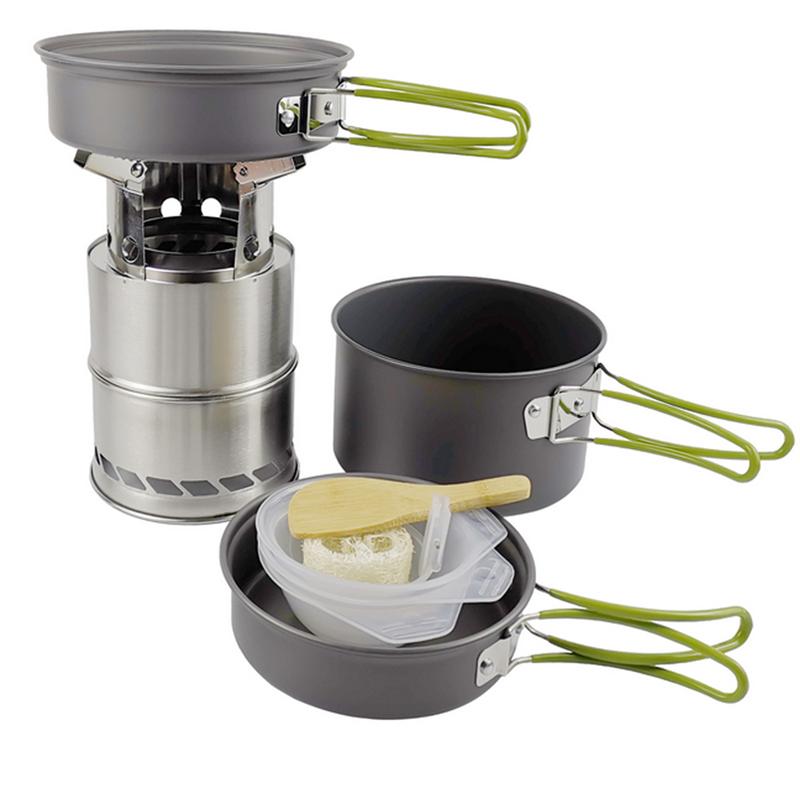 1 ensemble Portable Camping Pot ustensiles de cuisine ustensiles de cuisine durables Camping ustensiles de cuisine hôtel maison