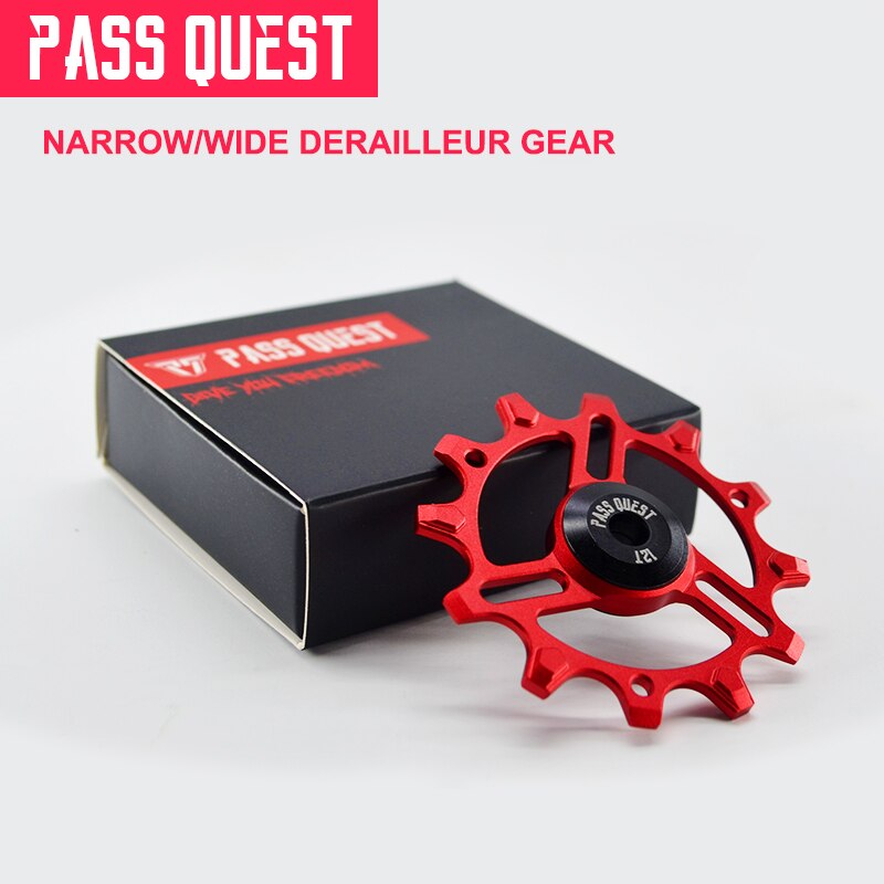 PASS QUEST 12T MTB Bike bearing jockey wheels Mountain Aluminum bicycle rear derailleur pulleys For9-12 speed rear Derailleur