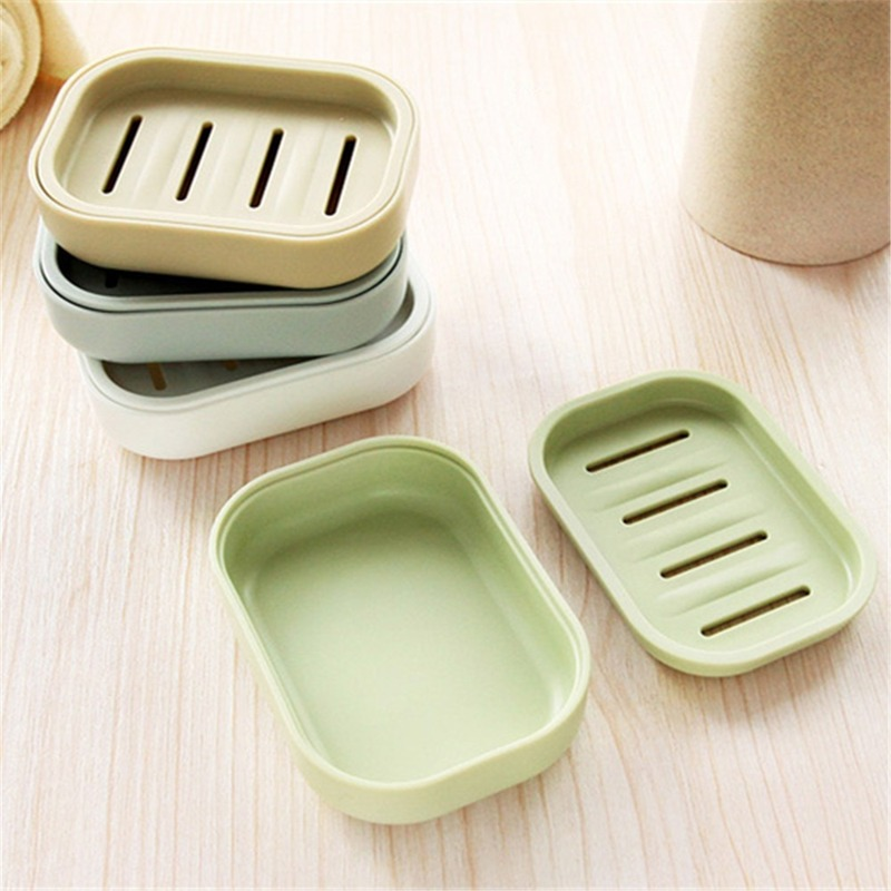 Neue Bad Schüssel Platte Fall Hause Dusche Reise Wandern Halter Container Seife Box Kunststoff Seife Box Dispenser Seife Rack