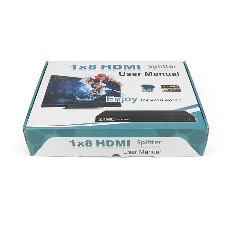 HDMI splitter 1 in 8 out splitter / one in eight out divider / one in eight splitter / 3D Adapt Company online Meeting 1080P HD