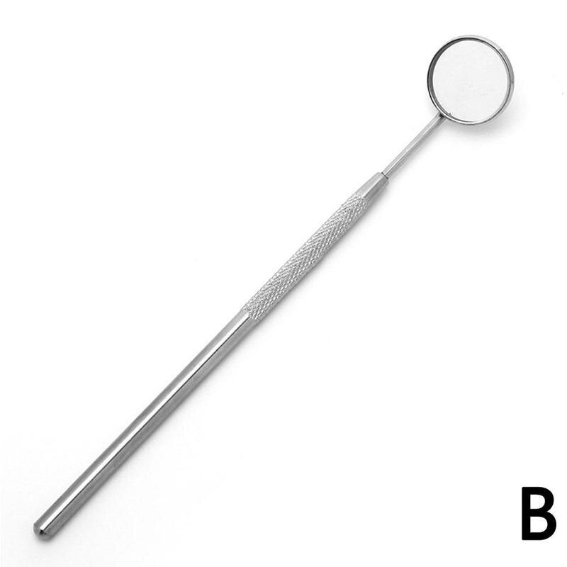 Ferramentas de aço inoxidável dentista dental espelho cabeça dupla sonda dental conjunto ferramenta limpeza do dente conjunto cuidados: B