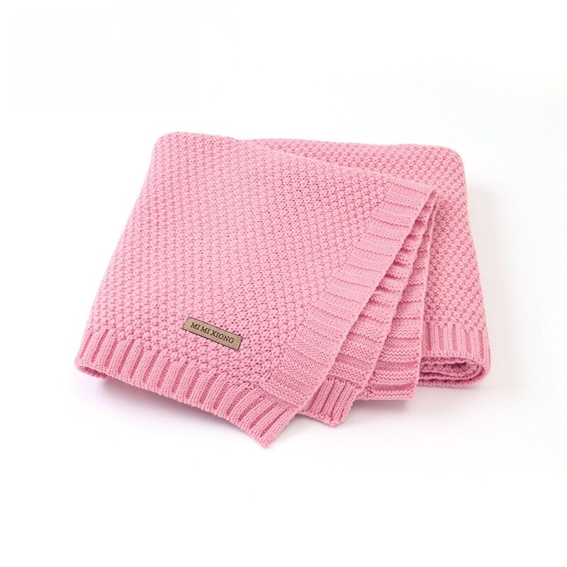 freundlicher Decke Baby Kinderwagen Decke Einfache Baby Decken Gestrickte Neugeborenen Swaddle wickeln Weich Kleinkind Sofa Krippe Decke