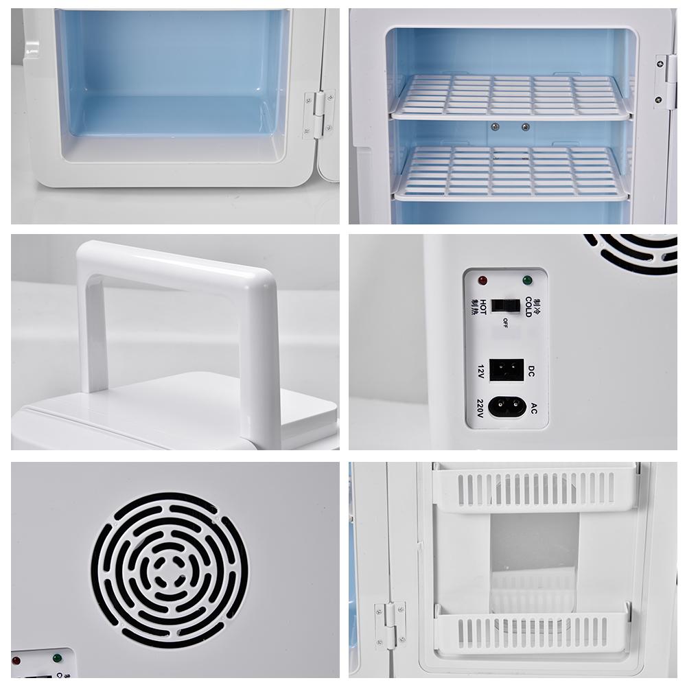 10L Car Mini Refrigerator Car 12V-220V Beverage Cooler Warmer 60W Dual-uses Mini Fridge Cosmetic Freezer For Home Office Car