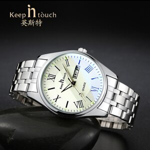 Houden In Touch Bruiloft Paar Horloges Voor Liefhebbers Staal Waterdicht Koppels Horloge Man En Dames Jurk Mannen Klok Reloj hombre: white mens watch