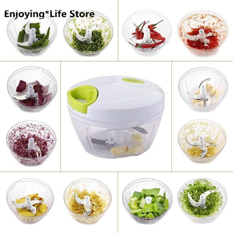 Kitchen Essential Tools Onion Chopper Multi-function Manual Quick Chopper Shredder and Slicer for Cutting Vegetables and Fruits