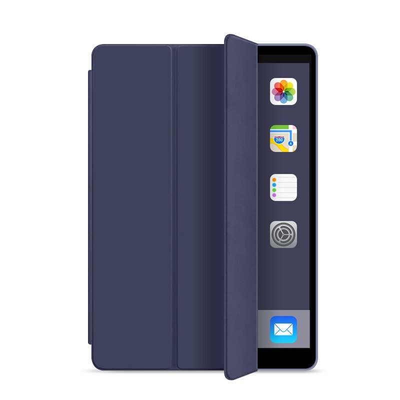Case for iPad Air 3 10.5 Funda Slim Folding Stand Magnetic Auto Wake Sleep Silicone TPU Soft Smart Cover for iPad Air Case: Dark Blue