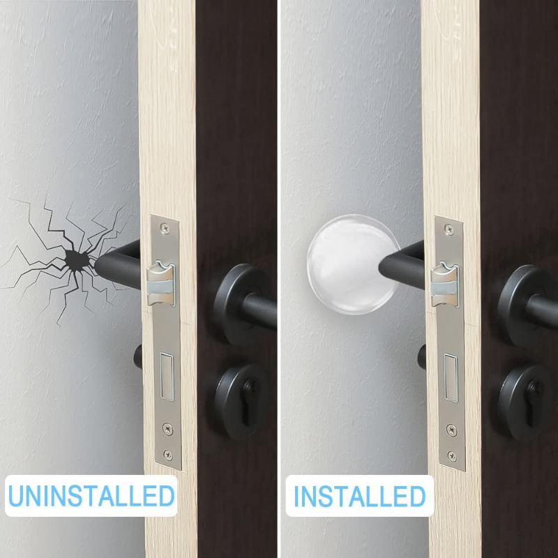 30/20/6 pçs protetor de parede de silicone macio transparente auto-adesivo maçaneta da porta pára-choques plugue protetor antiderrapante portas redondas parar silenciador