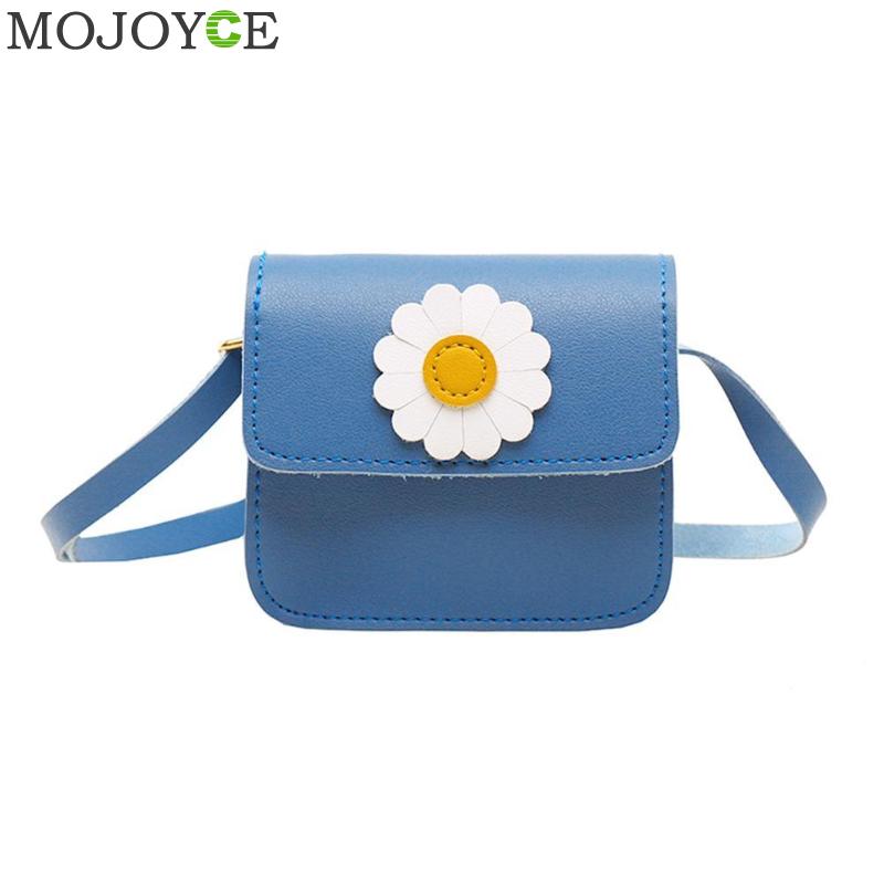 Bébé filles fleur Sac de messager enfants porte-monnaie Sac à main kawaii épaule sacs à bandoulière Sac A Dos bolsas feminina Mujer: Bleu