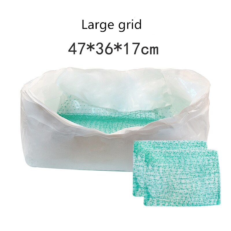 20pcs Reusable Cat Feces Filter Hands Free Pet Cat Excrement Liners Elastic Cat Sand Bag Filter Pet Hygienic Litter Box Liners: Large grid 20PCS