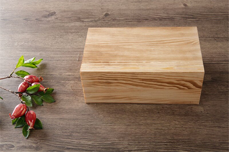 Special offer solid wood desktop storage box rectangular antique box packaging box jewelry box wooden box customization: Burn color