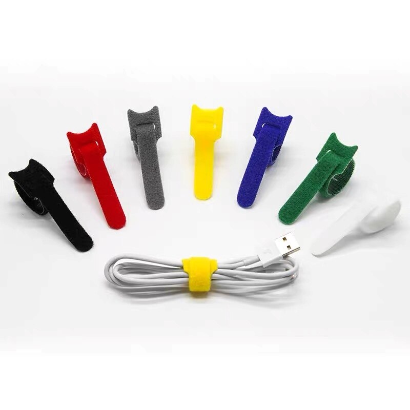 nylon Velcro Strisce Adesive Magia Ganci ciclo continuo Fascette clip di Filo di Linea di Finitura Velcro Cinghia Appiccicoso Nastro