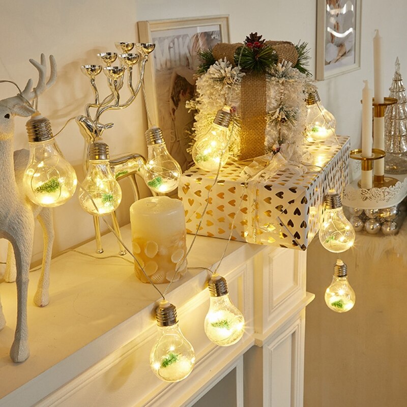 Battery Operated String Lights Led Kerst String Lampen Modi Waterdichte Globe Fairy String Light Warm Wit Verlichting