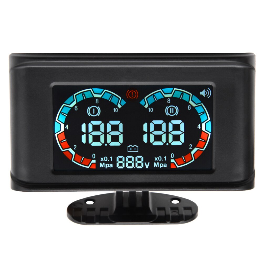 Medidor Digital LCD 2 en 1, medidor de presión, medidor de presión con sensores de voltaje 12V 24V alarma, indicador LCD M10