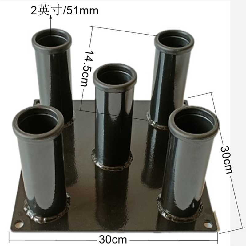 Barbell Vertical Storage Rack Barbell Holder Fit for 2" Hex Trap Curl Triceps Bars Holds 5 Bars