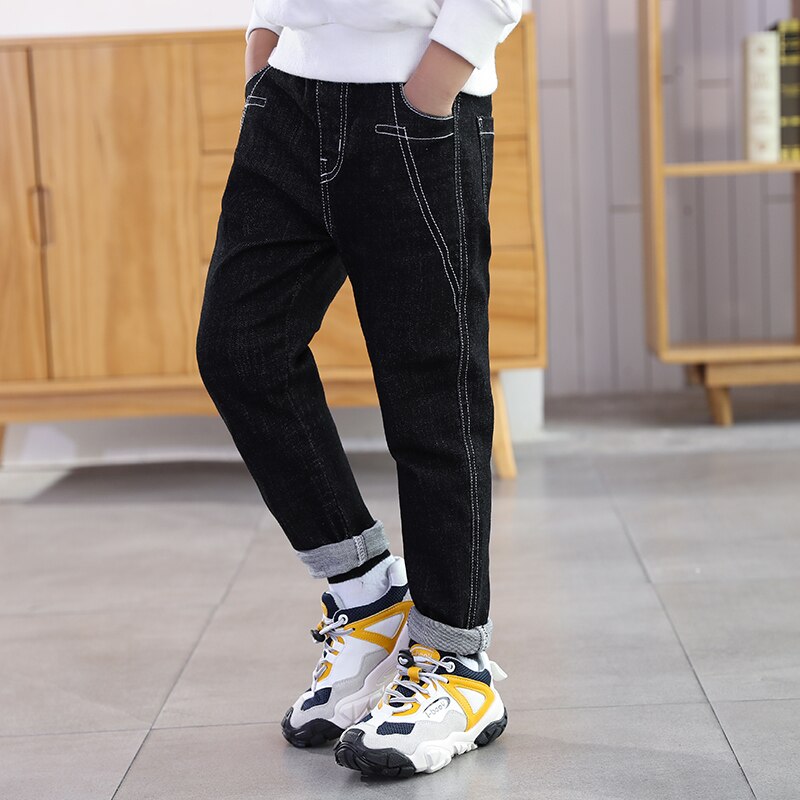 IENENS enfants jean enfant Denim vêtements pantalon vêtements Fit 4-13 ans taille élastique pantalon enfants garçon pantalon