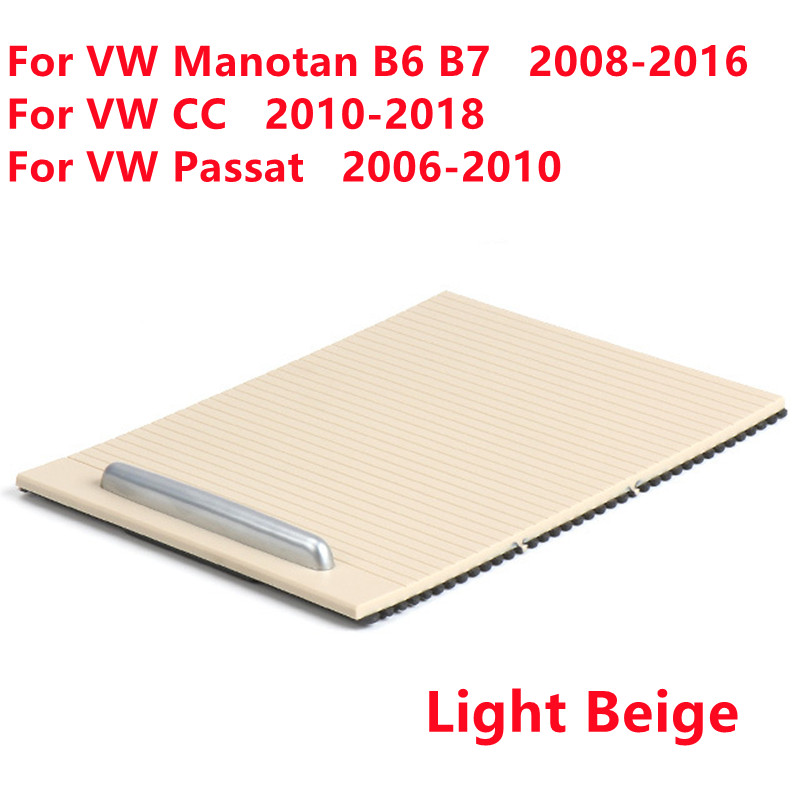 Car Center Console Shutters Cup Holder Roller Blind Cover Replacement Fit For Volkswagen VW Magotan Passat CC B6 B7 3CD857503: Light Beige