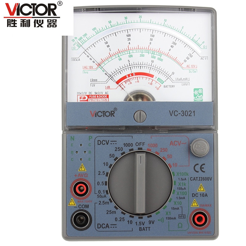 Victor VC3021 echtem pointer universal multimeter hohe präzision mechanische universal-multimeter