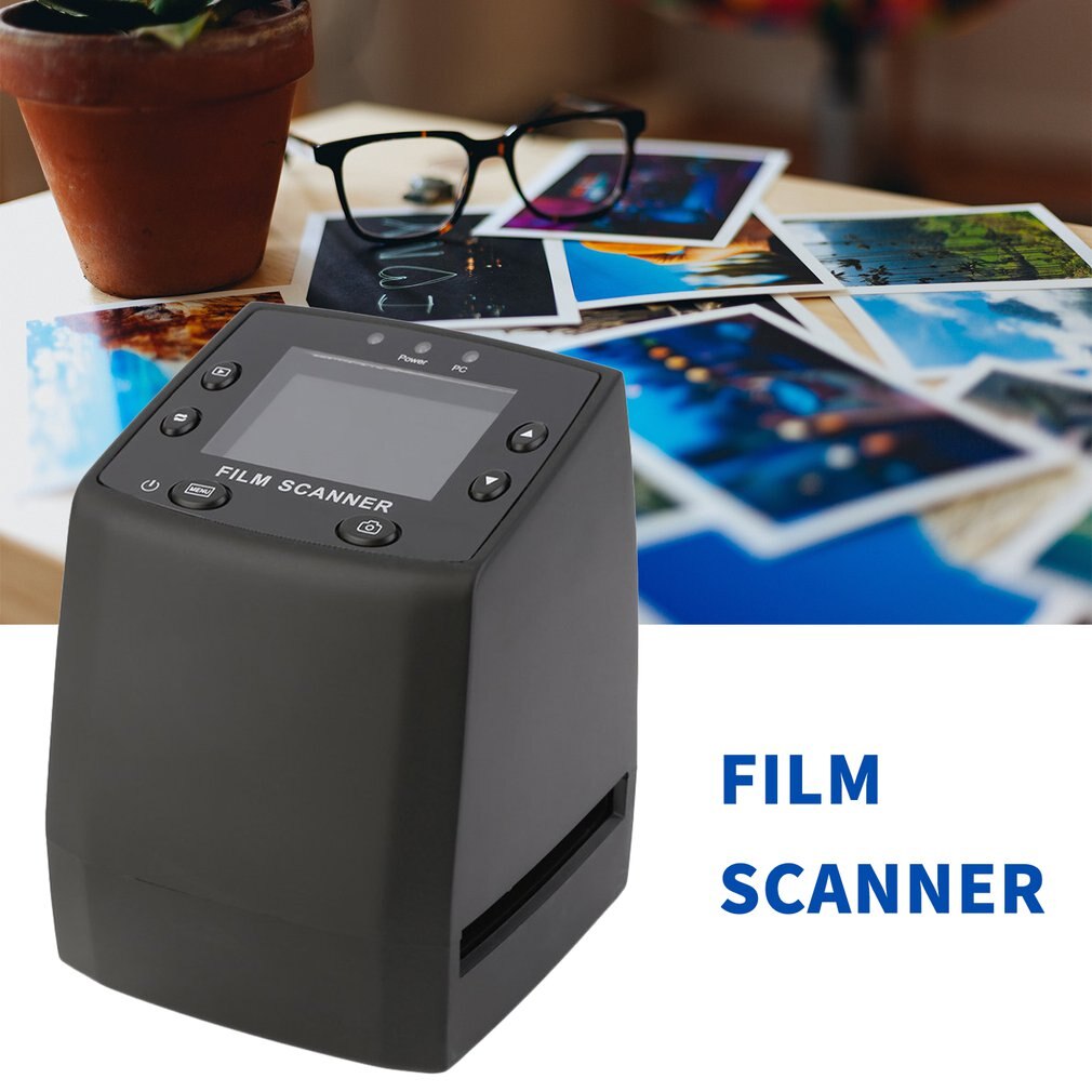Escáner de película resolución escáner Digital convierte USB negativos diapositivas foto Scan portátil Digital Convertidor para películas 2,4 pulgadas LED