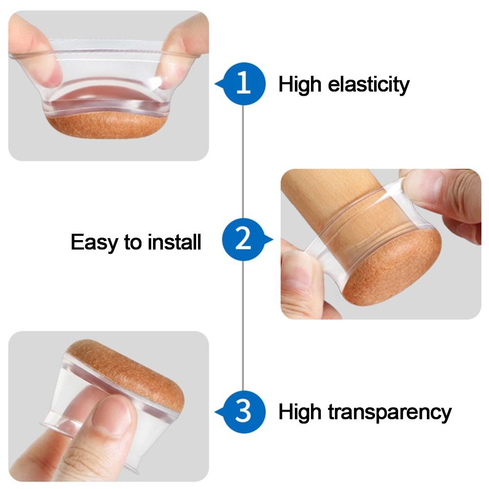 Bank Siliconen Stoelpoot Hoezen Transparant Reduceren Lawaai Tafel Voetbedekking Bank Antislip Meubelkussentjes