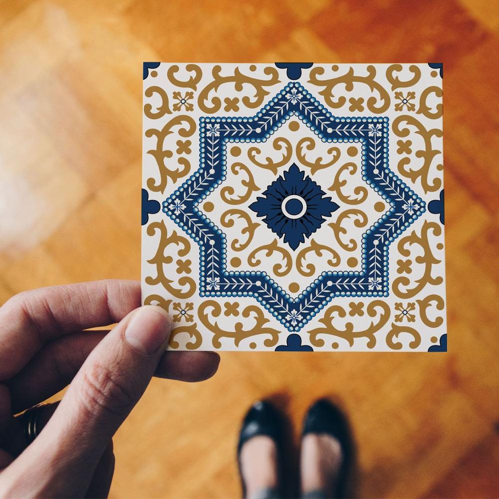 Self-Adhesive Diagonal Floor Seam Stickers,Marble Retro DIY Tile Sticker,Waterproof Floor Sticker For Home Decor Living Room: TDS003