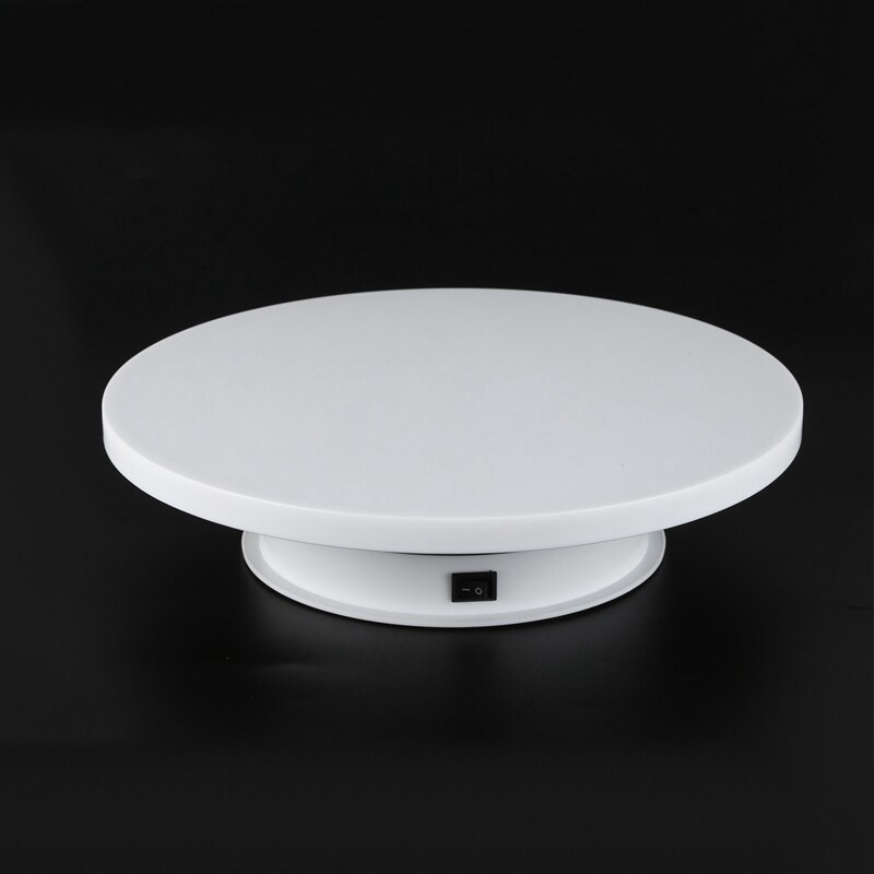 FULL-25cm Electric Motorized Rotary Rotating Display Stand Turntable 360 Degree Rotating Turntable Max Load 15Kg for Photography