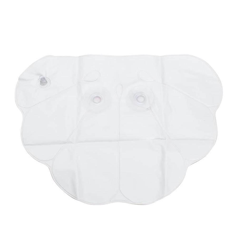 Inflatable Terry Cloth Premium Spa Bath Pillow with Suction Cups Fan-shaped Neck Support Pillow For Shoulder Neck Support Drying