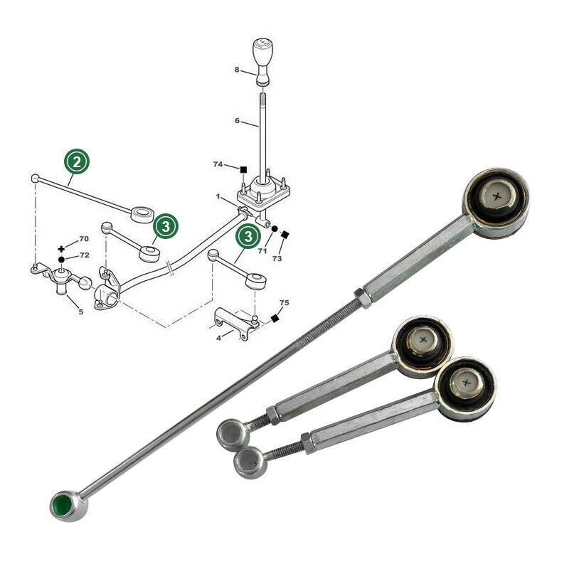 3X for Citroen Berlingo Xsara Peugeot 306 405 Partner Gear Link Linkage Rod Gearbox Set