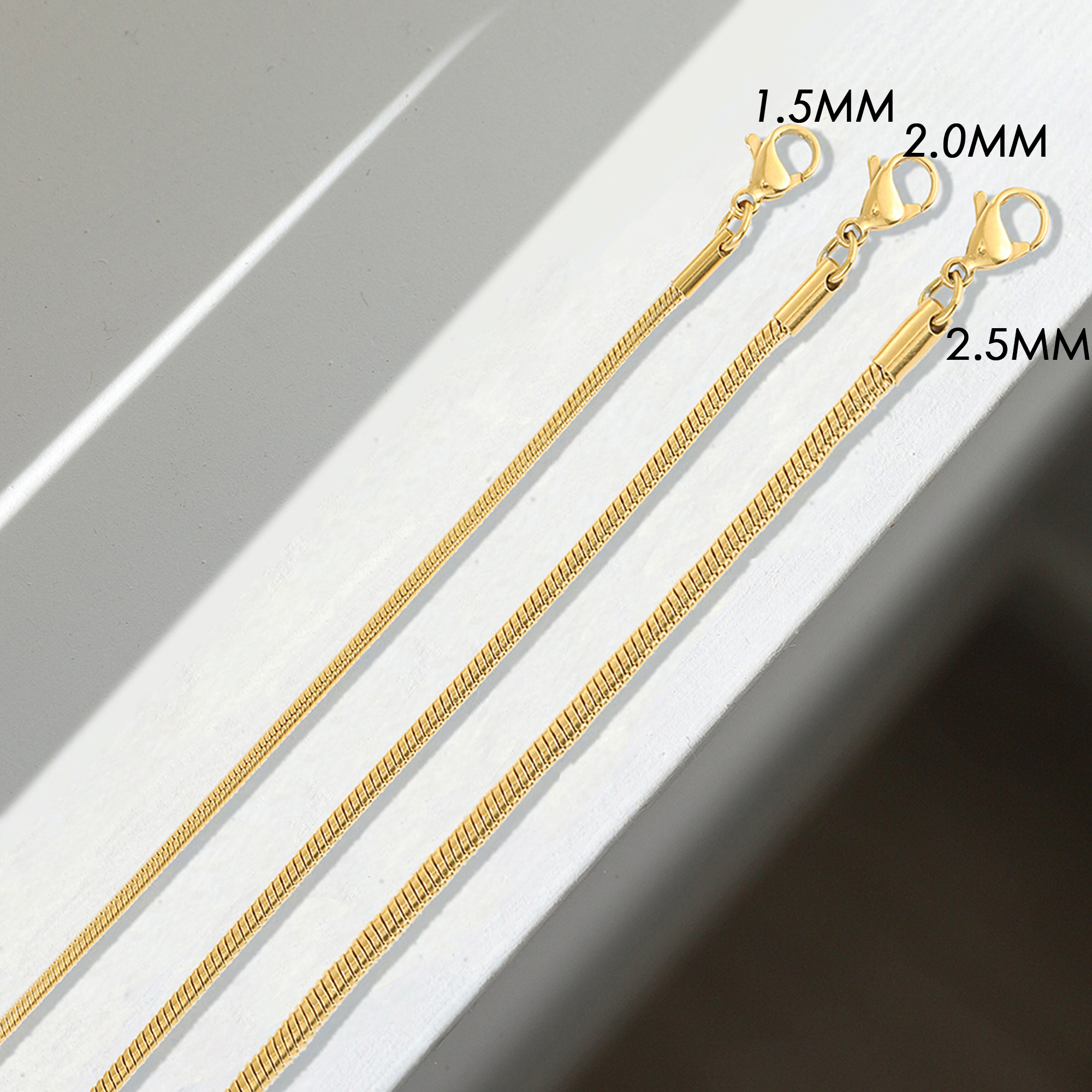 e-Manco Schlangenkette Fußkettchen Edelstahl verstellbare Kette Knöchel für Frauen Mädchen Schmuck Zubehör