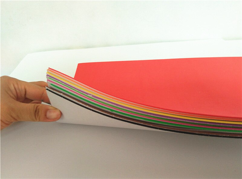 Happyxuan 10pcs/pack 20*30cm 2mm EVA Foam Self-Adhesive Kids Diy HandiCraft Materials