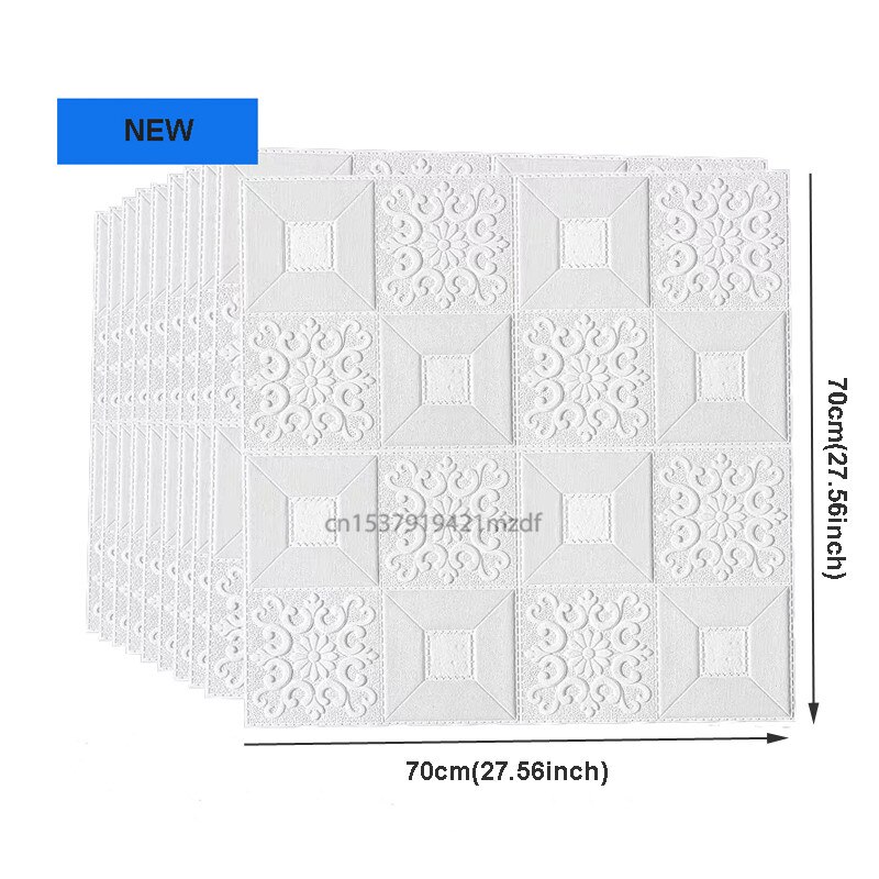 3D Stereo Wall Stickers Self-Adhesive Ceiling Decorative Panels Roof Foam Wallpaper Living Room Home Decor TV Background