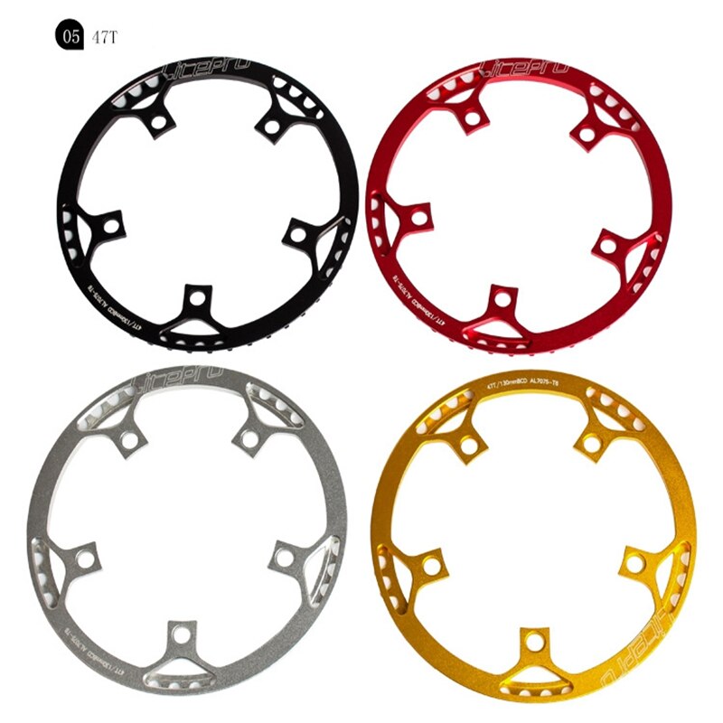 Litepro 130mm bcd kedjekrans i aluminiumlegering 45t-58t hopfällbar cykelskiva med skydd ultralätta cykeldelar