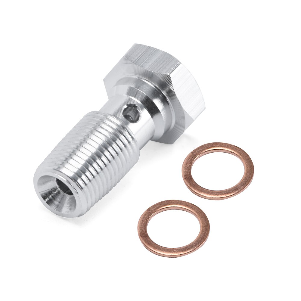 Banjo-tornillos de cilindro maestro de freno delantero/trasero, Perno de pinza de manguera de freno, tornillo de embrague hidráulico, M10 x 1,25, 22mm, motocicleta: 1 8NPT