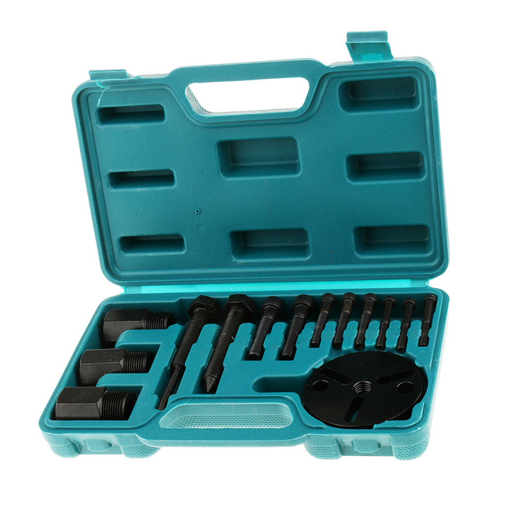 14pcs/set A/C Automotive Compressor Clutch Remover Installer Puller Tool w/Spanner Air Conditioner AC