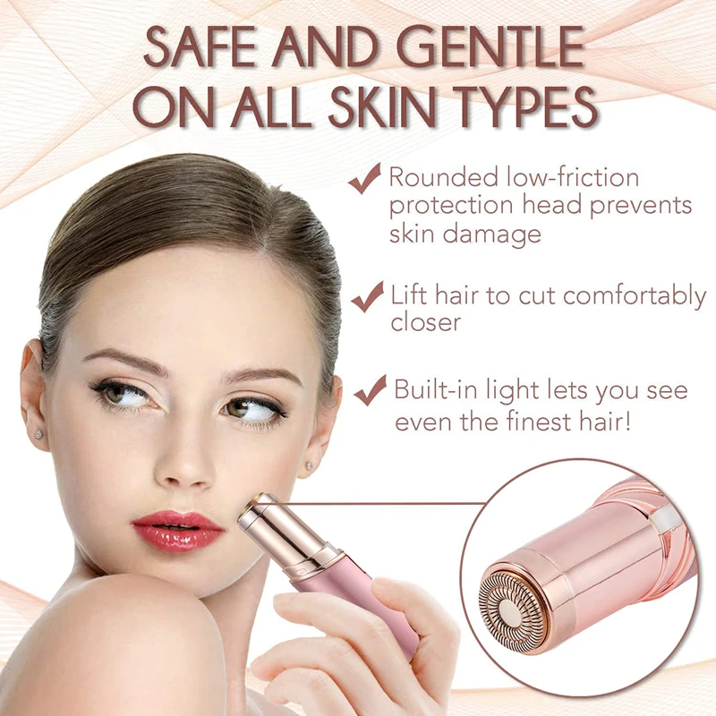 2024 Epilator Gezicht Ontharing Lippenstift Scheerapparaat USB Elektrische Wenkbrauw Trimmer vrouwen Haar Remover Mini Scheerapparaat epilator