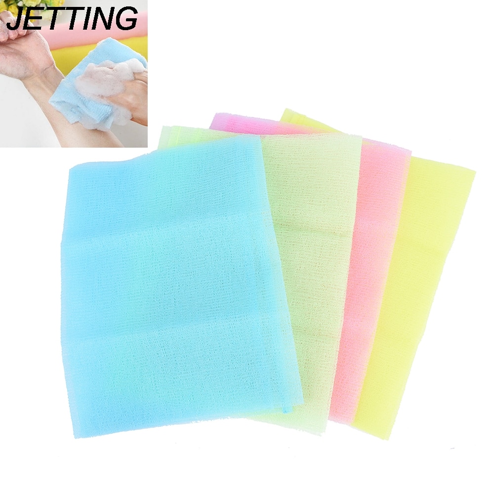 Nylon Japanese Exfoliating Beauty Skin Bath Shower Wash Cloth Towel Back Scrub Body Cleaning Washing Sponges &amp; Scrubbers