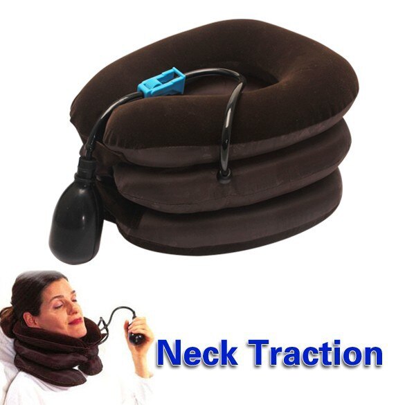 Opblaasbare Air Compressor Nek Cervicale Tractie Kraag Ondersteuning Therapie Massage Kussen Pijnbestrijding Reis Auto Cover Kussen
