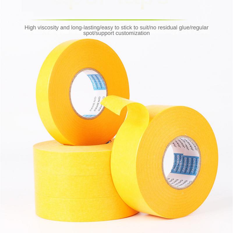 50M Paper Tape Yellow High Viscosity Spray Paint Masking Protection Beauty Seam Color Separation And Paper Masking