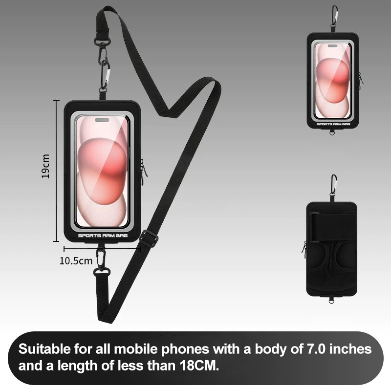 Bracciale sul telefono Borsa per cellulare Braccialetti da polso Borse Mp3 mp4 Porta cellulare sportivo Accessori per telefoni cellulari Donna sport: verde