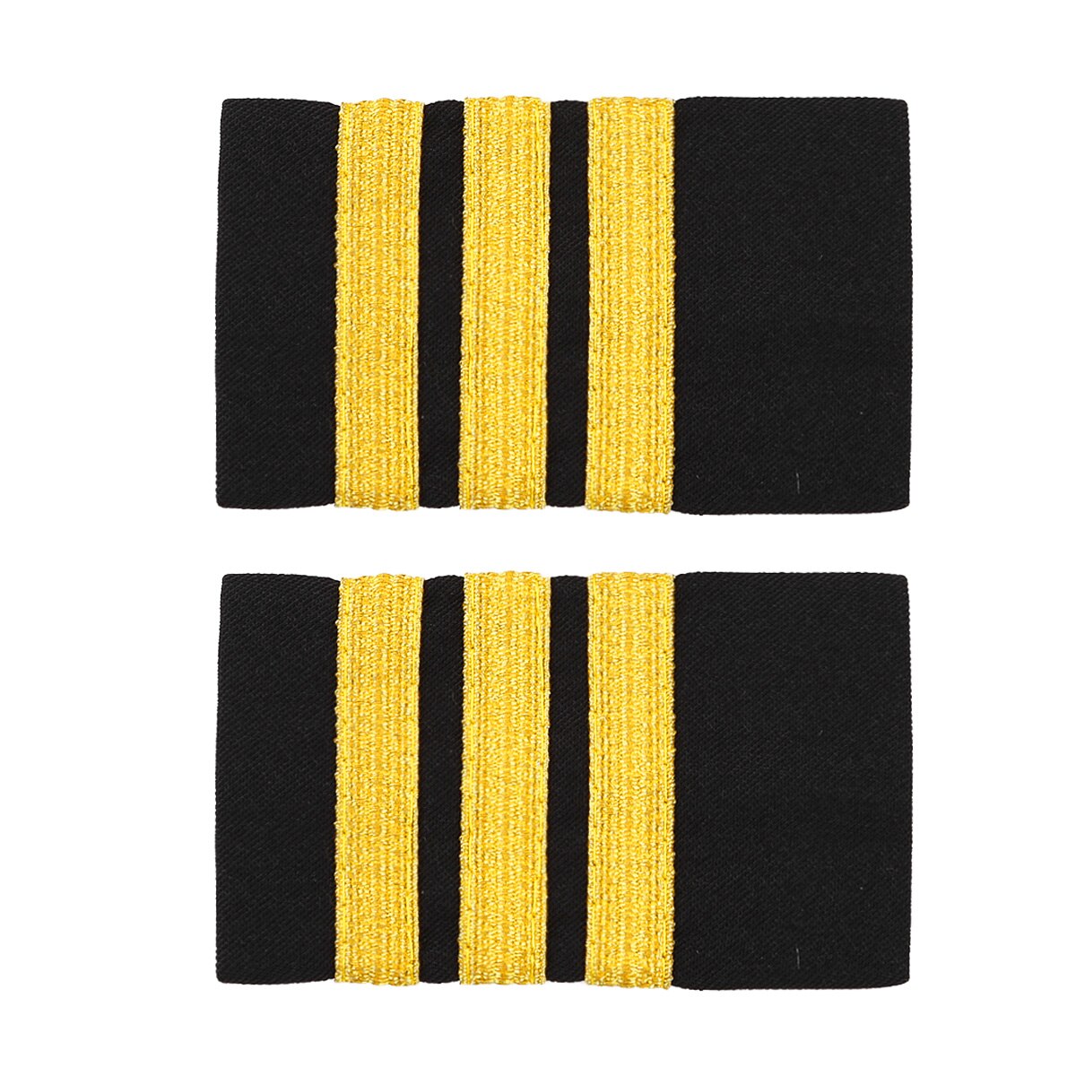 1 paar Traditionellen Uniform Dekor Epauletten Professionelle Pilot Shirt Epauletten DIY Gold Streifen Schulter Bord Abzeichen für Kleidung