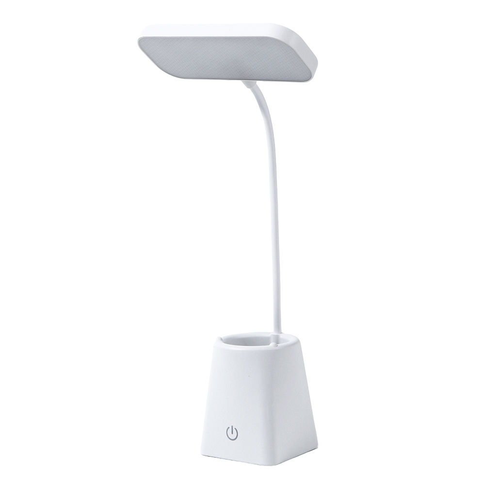 3 kleuren dimbare LED-bureaulamp met penhouder / telefoonstandaard 5V USB Touch 22 LED's Flex buislicht voor slaapkamer ﻿ Studeerkamer Kantoor: Default Title