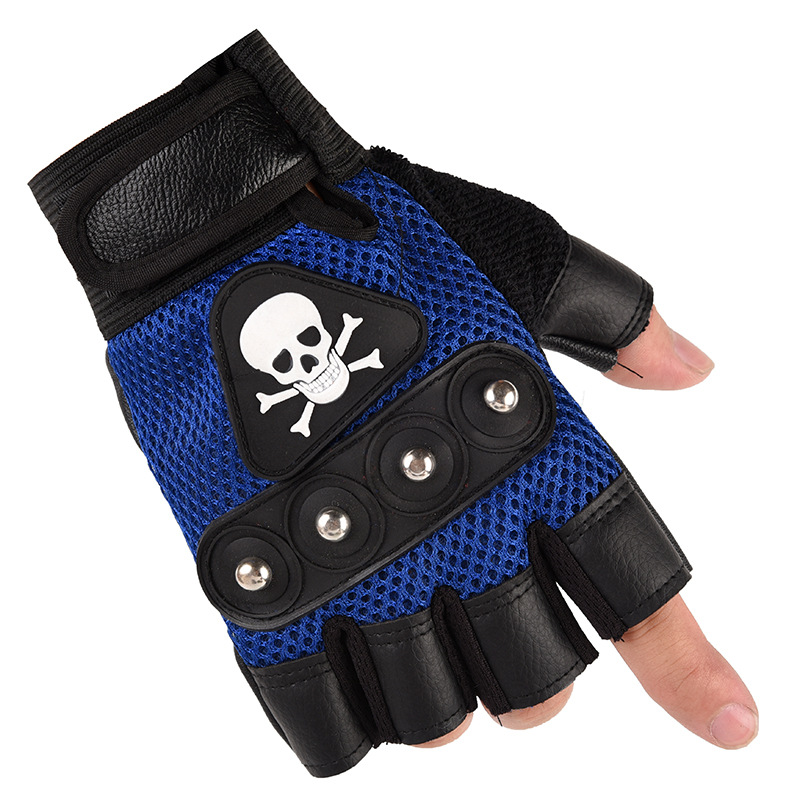 Neue Radfahren Handschuhe Halb Finger Guantes Luvas Motorrad Fahrrad Atmungsaktive Anti-slip MTB Bike Fitness Sport Training Handschuh: Blau