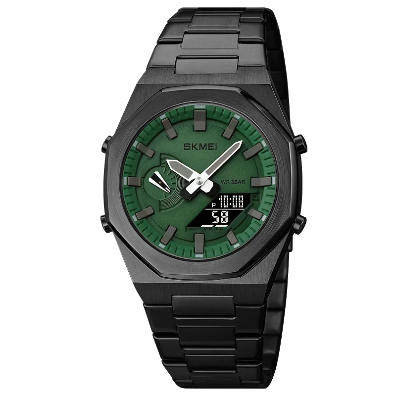 Skmei 1816 klokker uformell forretningsklokke kvartsklokke lys dato vanntett armbåndsur relogio maskulin herre sport: Sølv