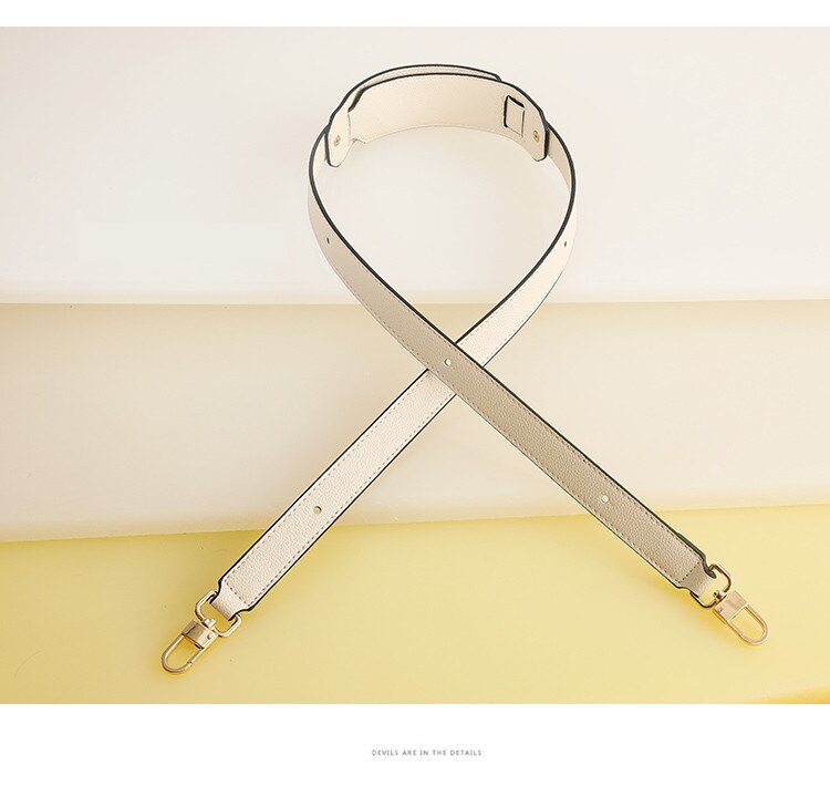 Mærke taske strop justerbar skulder crossbody strop til håndtaske læder taske pu strop taske tilbehør bælte til taske bolso mujer: Litchi mønster