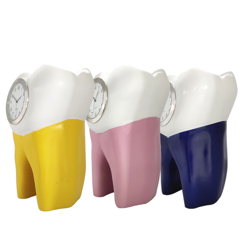 Modern Tooth Shape Table Clock Silent Desk Clock For Dental Clinic Decor Dentistry Ornaments Artcraft Dentist