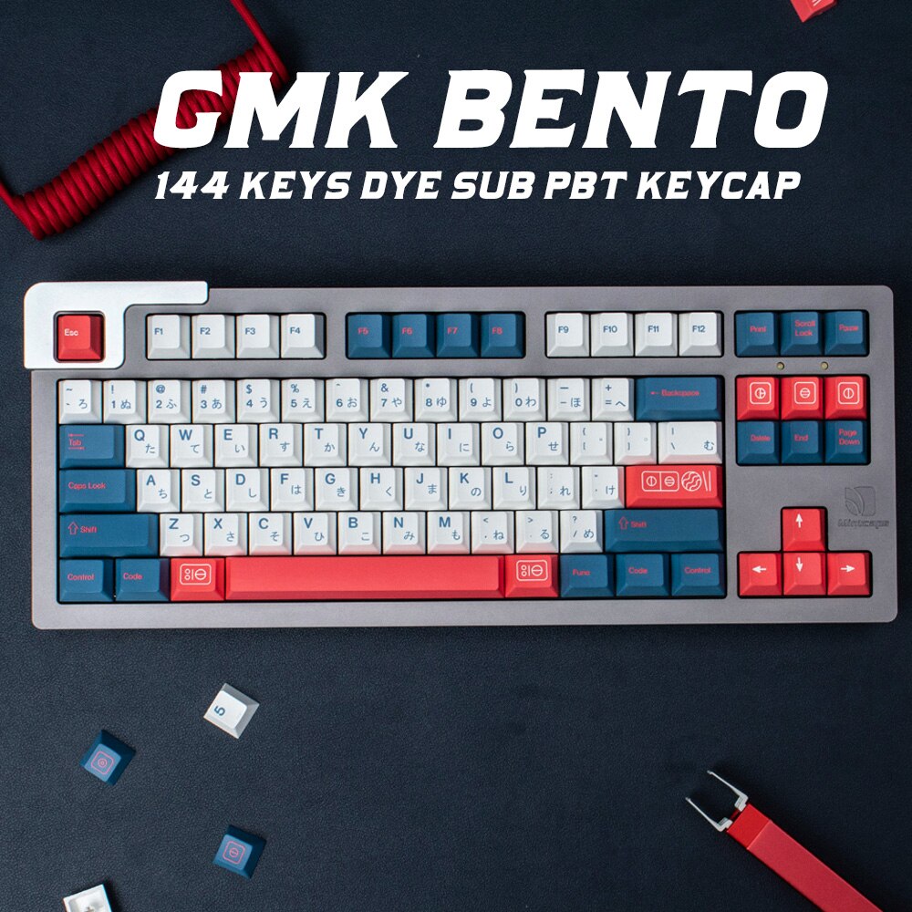 PBT Keycap 144 Keys Cherry Profile Dye-Sub GMK Clone Bento Japanese For Mechanical Keyboard 104 87 61 Melody 96 KBD75 ID80