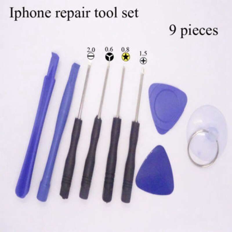 9pcs/lot Tools Mobile Cell Phone Opening Pry Repair Tool Kit Screwdrivers Disassembly For Iphone7 7plus