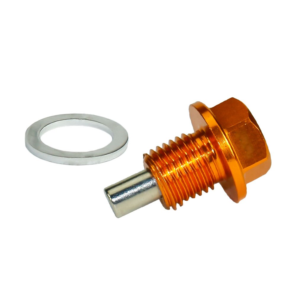 M14*1.25MM Magnetic Oil Drain Plug Aluminum Bolt/Oil Sump drain plug For Most All vehicles with 14x1.25 thread: gold