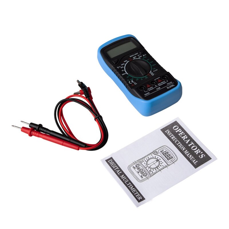 Håndholdt digitalt multimeter lcd-baggrundslys bærbart ac / dc-amperemeter voltmeter ohm spændingstester meter multimetro  xl830l